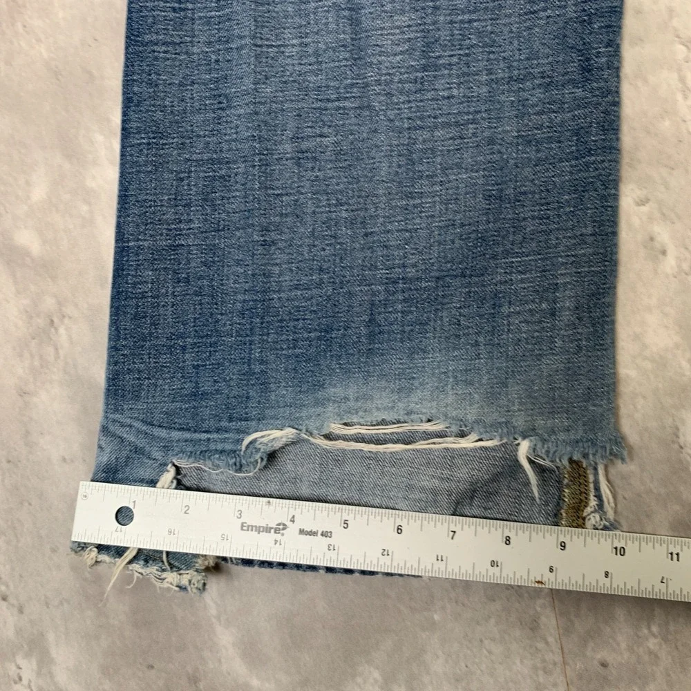 Guess Jeans Mens 34 Distressed Whisker Fade Designer Boot Cut Falcon Slim Y2K